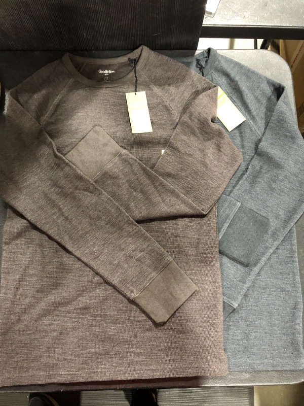 Photo 1 of [2 Pack] Men's Goodfellow Long Sleeves in Grey and Blue [Size S]