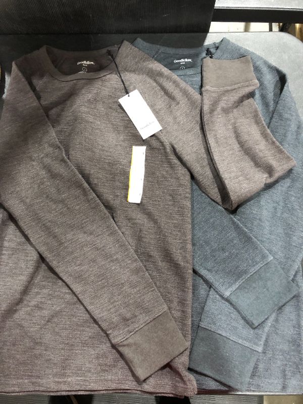 Photo 1 of [2 Pack] Men's Goodiefellow Long Sleeves in Grey and Blue [Size S]