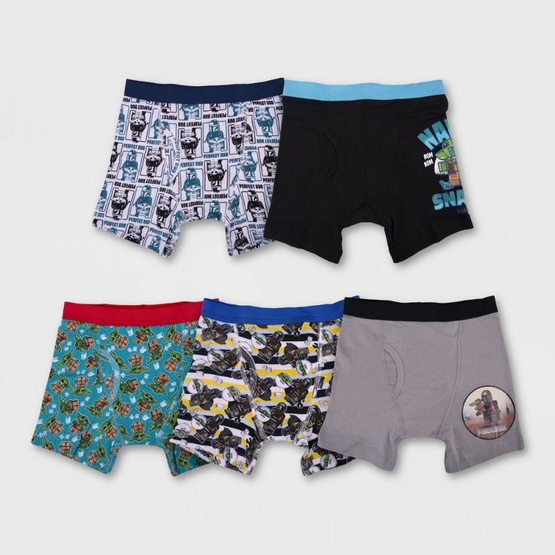 Photo 1 of [5 pack] Star Wars Boys Mandalorian Boxer Brief Size 4-8
