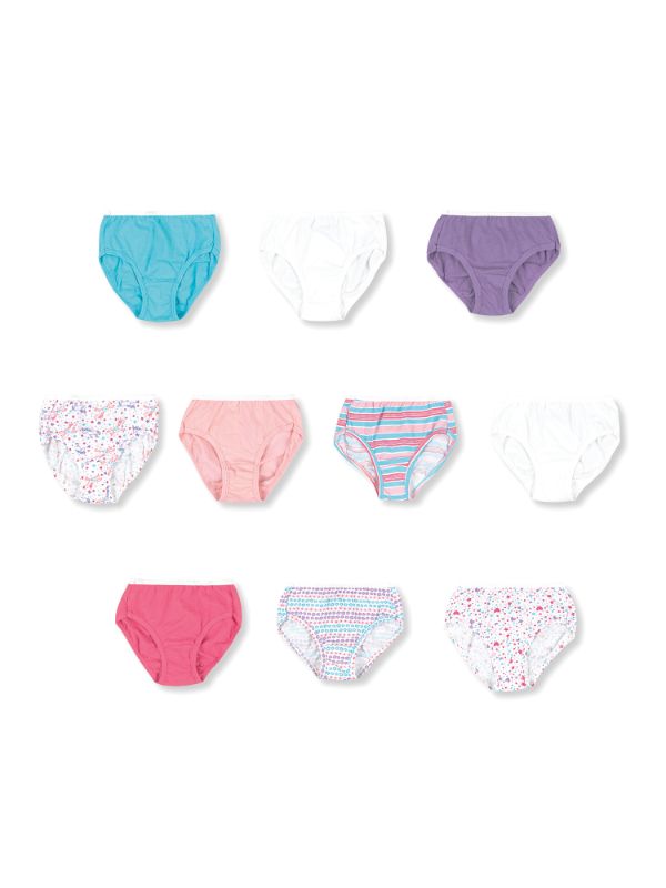 Photo 1 of [Size 4T-5T] Hanes Toddler Girl Tagless Briefs 10-Pack