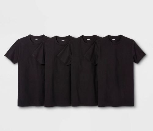 Photo 1 of [Size L] Men's Short Sleeve 4pk Crew-Neck T-Shirt - Goodfellow & Co™