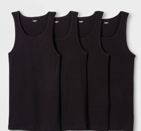 Photo 1 of [Size M] Men's 4pk Ribbed Tank Top - Goodfellow & Co™

