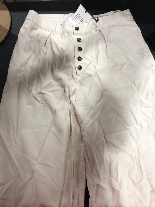Photo 1 of [Size 14] Who What Wear- Ladies Cream Wide Flare Leg Pants