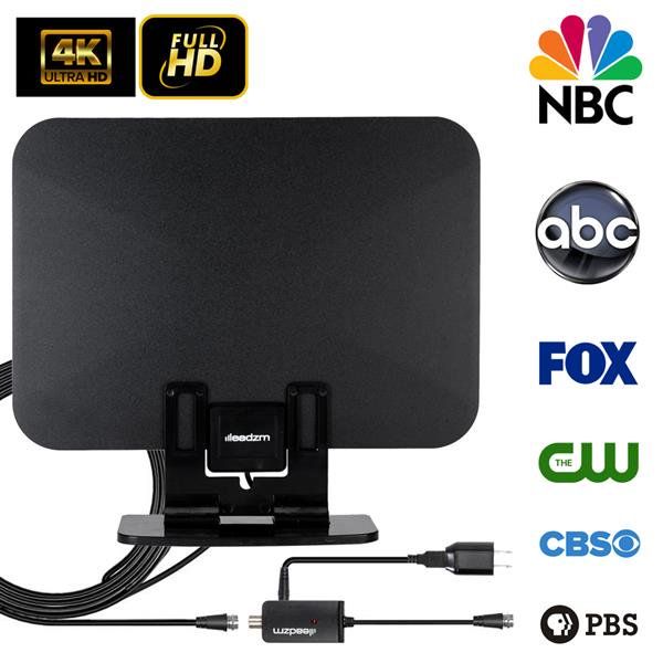 Photo 1 of Leadzm 90 Miles Long Range TV Antenna Freeview Local Channels Indoor HDTV Digital Clear Television HDMI Antenna for 4K VHF UHF with Ampliflier Signal Booster 