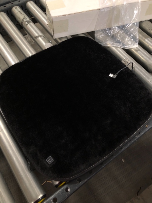 Photo 2 of Gel seat Cushion, with Heating Function, Suitable for Office Chair Cushion-Home seat Cushion, Used for Keeping Warm and Relieving Pressure, Foldable Non-Slip seat Cushion (Black), 18.9Lx17.72W
