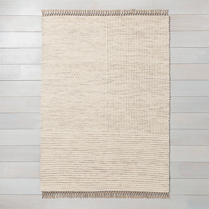 Photo 1 of 5' X 7' Heathered Area Rug Oatmeal - Hearth & Hand with Magnolia