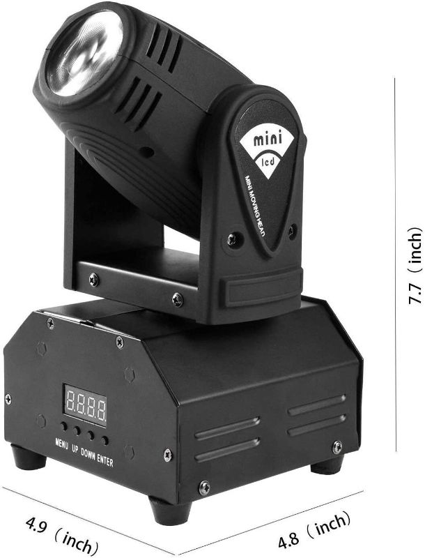 Photo 1 of MFL. 10W LED Moving Head Light RGBW Stage Light Mini Moving Beams Rotating Moving Head DMX512 Sound Activated Master-Slave Auto Running for DJ Party Disco KTV Nightclub Lives, 2-Pack (Beam Light)
