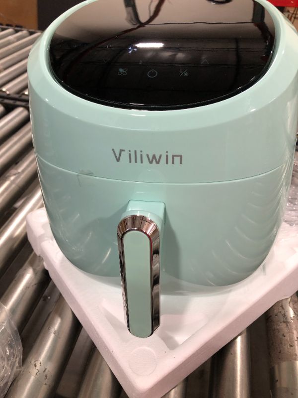 Photo 2 of VILIWIN Air Fryer 4.5 QT Digital Air Fryer Cooker 8 Preset Menus AirFryer Hot Air Fryer with Auto Shut Off 30 Minute Timer Adjustable Temperature Control Nonstick Tray 1400W Air Fryer Blue
