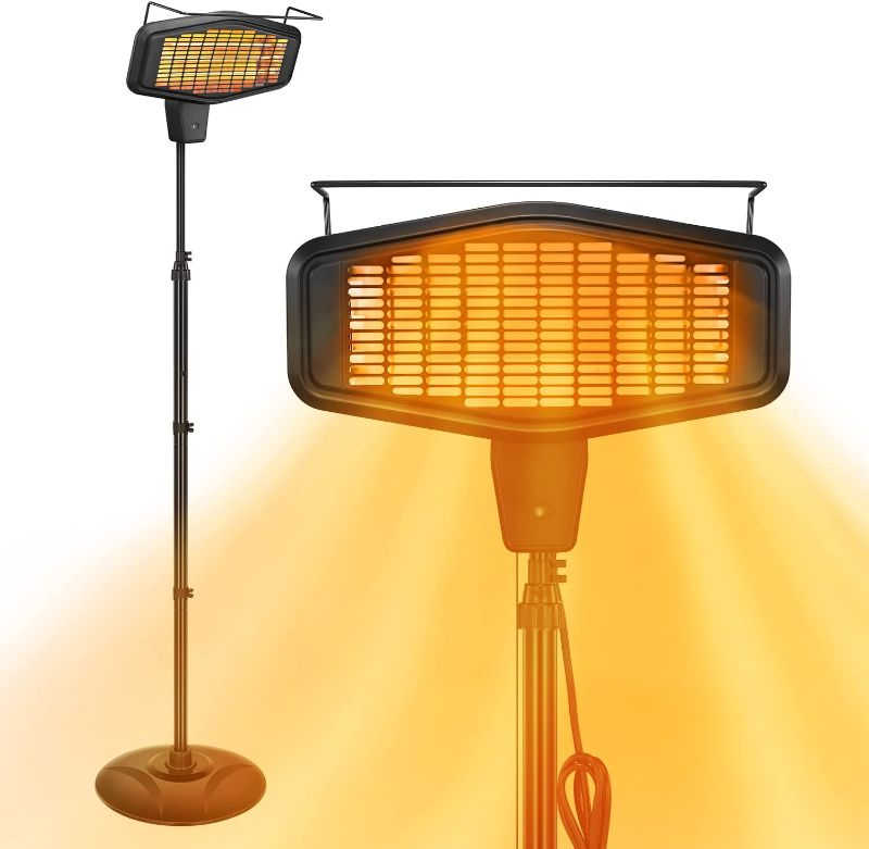 Photo 1 of Antarctic Star Patio Heater Electric Heater,Vertical indoor/outdoor garden heater, Height and Angle adjustable,Remote control IP65 rated, Quiet operation, energy saving, Quick heating for 3 seconds, Maximum power 1500W, ETL