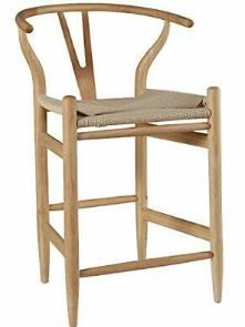 Photo 1 of Amazon Brand – Stone & Beam Wishbone Counter-Height Barstool 35.5"H Birch Woo...
