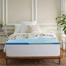 Photo 1 of 2" Cooling Gel Memory Foam Mattress Topper - King - Blue