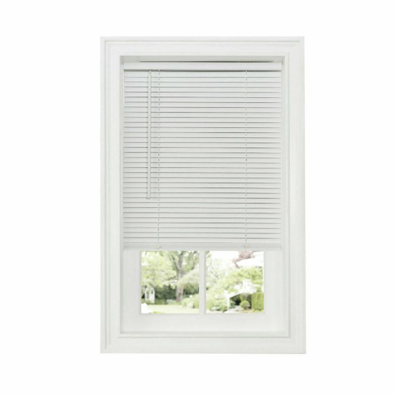 Photo 1 of 43" x 64" - Achim Cordless GII Deluxe Sundown 1" Room Darkening Mini Blind White
