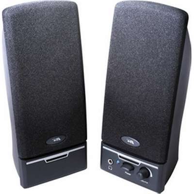 Photo 1 of Cyber Acoustics CA-2014rb 2-Piece Amplified 4-watt Computer Speaker System - Black
