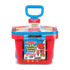 Photo 1 of Melissa & Doug Fill & Roll Grocery Basket Playset

