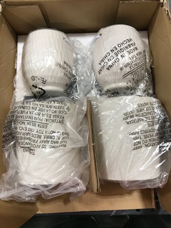 Photo 1 of 2 pack---Embossed Scoop Pattern Ceramic Mini Lamp White - Threshold™
