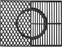Photo 1 of SHINESTAR Cast Iron Grill Grate Replacement for Genesis E-310/330, Durable Gourmet BBQ System with Sear Grates Replacement for Genesis 300 Series, Heavy-Duty, 19.5 x 25.8 Inch
