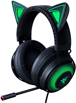 Photo 1 of Razer Kraken Kitty RGB USB Gaming Headset: THX 7.1 Spatial Surround Sound - Chroma RGB Lighting - Retractable Active Noise Cancelling Mic - Lightweight Aluminum Frame - for PC - Classic Black