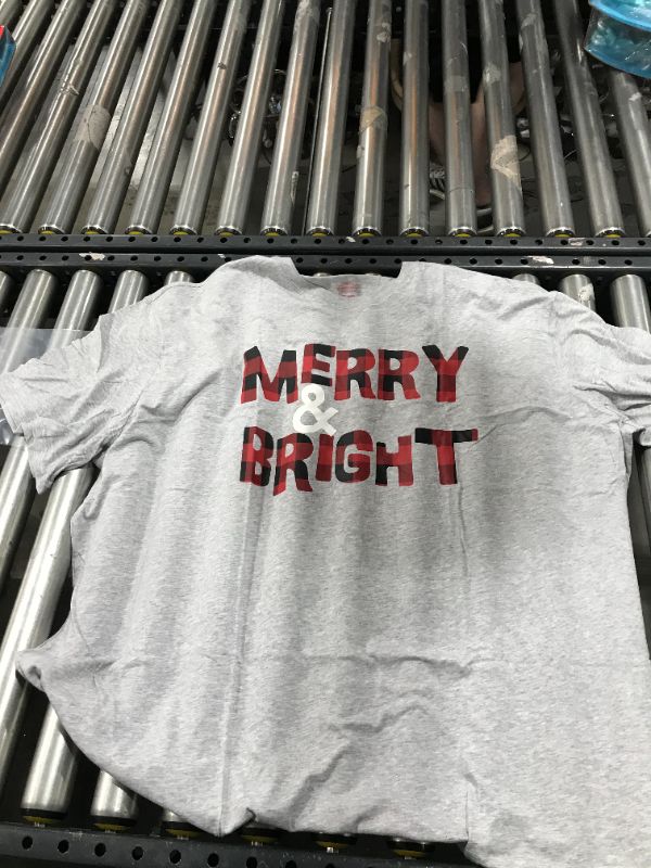 Photo 1 of 'Merry & Bright' WONDERSHOP Unisex Grey Tee(5XL) 11 SHIRTS TOTAL 