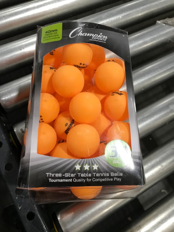 Photo 2 of Champion Sports 1 Star Table Tennis Ball Pack - Orange Ping Pong Balls, Set of 38, with 40mm Seamless Design - Recreation Table Tennis Equipment, Accessories
