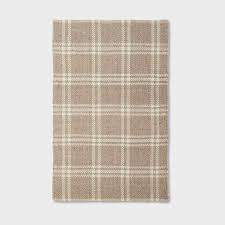 Photo 1 of 3'x5' Wool/Cotton Plaid Rug Neutral - Threshold™ designed with Studio McGee

