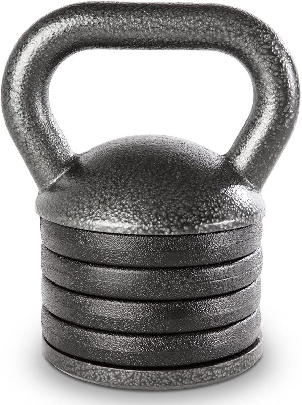 Photo 1 of Adjustable Heavy-Duty Exercise Kettlebell Weight Set Strength Training and Weightlifting Equipment for Home Gyms APKB-5009, Grey

