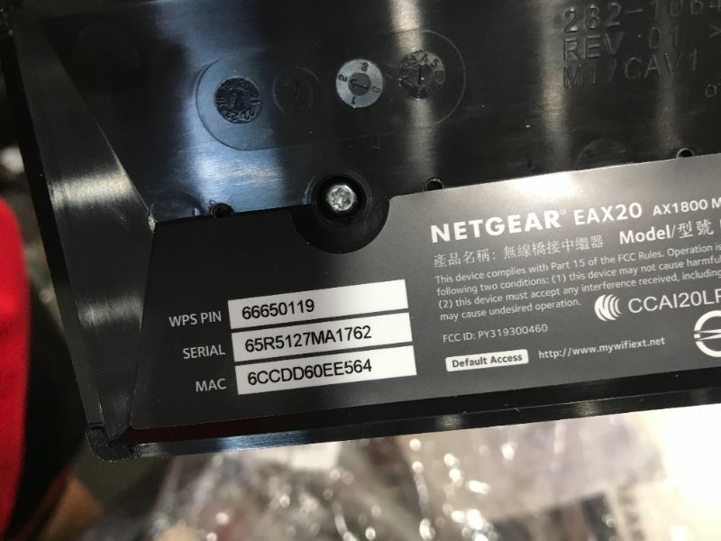 Photo 3 of NETGEAR WiFi 6 Mesh Range Extender (EAX20) - Add up to 1,500 sq. ft. and 20+ devices with AX1800 Dual-Band Wireless Signal Booster & Repeater (up to 1.8Gbps speed), plus Smart Roaming
