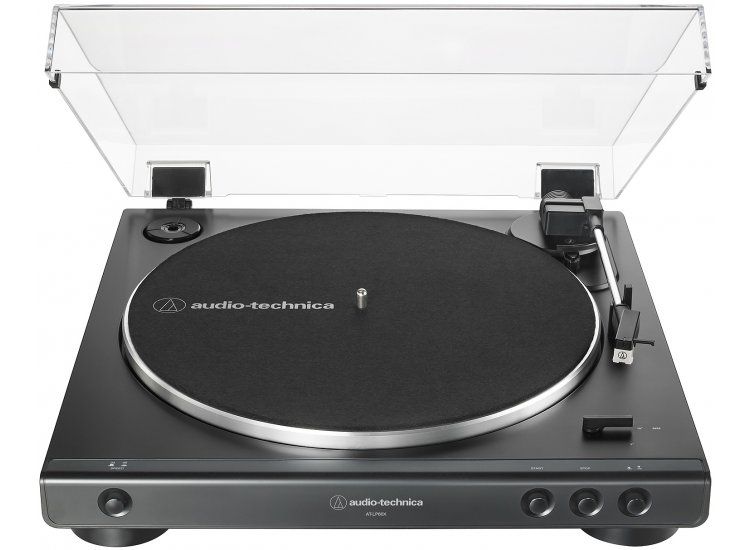 Photo 1 of Audio-Technica Black Fully Automatic Belt-Drive Stereo Turntable - AT-LP60X-BK
