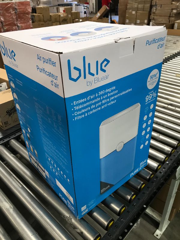 Photo 4 of BLUEAIR Blue 211+ HEPASilent Air Purifier for Large Rooms up to 2,592sqft, Wildfire, Removes 99.97% of Smoke Allergens Dust Pet Odor Virus Bacteria, 99.99% of Pollen, Washable Pre-Filter, White