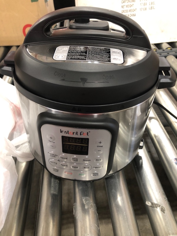 Photo 2 of Instant Pot Duo Crisp 9-in-1 Electric Pressure Cooker and Air Fryer Combo with Stainless Steel Pot, Pressure Cook, Slow Cook, Air Fry, Roast, Steam, Sauté, Bake, Broil and Keep Warm
