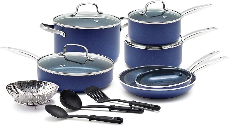 Photo 1 of Blue Diamond Pan CC001951-001 Cookware-Set, 14 Piece
