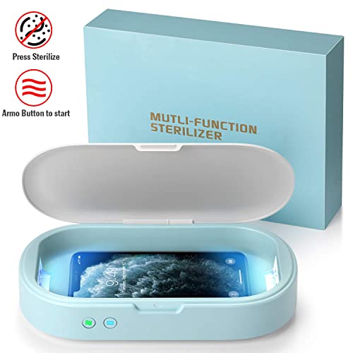 Photo 1 of Cell Phone Sanitizer, Portable Smartphone Sanitizer Mobile Phone Cleaner Box with Aromatherapy, BLUE