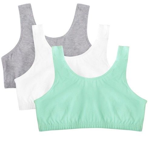 Photo 1 of Fruit of the Loom Women's Tank Style Cotton Sports Bra 3-Pack, SIZE 46

