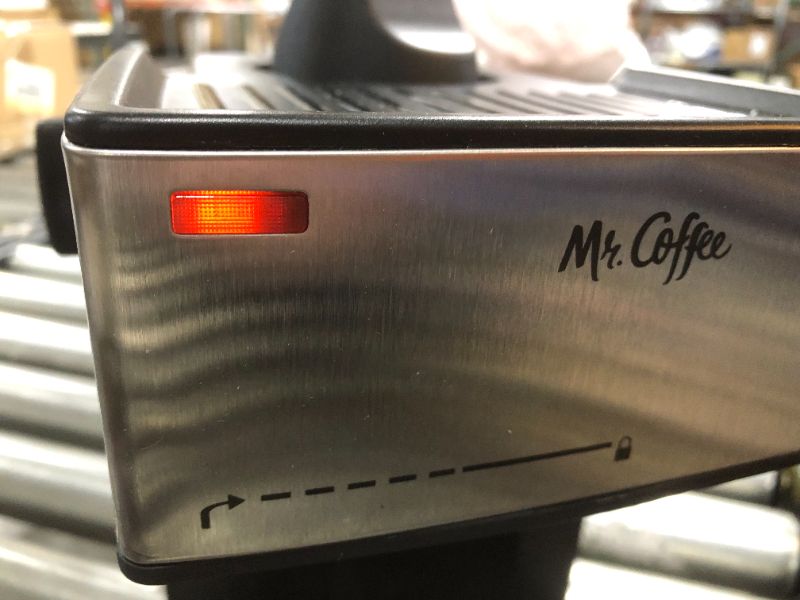 Photo 3 of Mr. Coffee - Steam Espresso Machine - Black/Silver