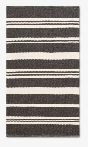 Photo 1 of 30" X 50" Outdoor Rug Black Stripe - Threshold™ Designed with Studio McGee
