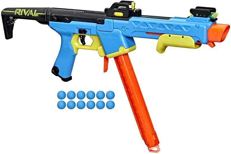 Photo 1 of NERF Rival Pathfinder XXII-1200 Blaster, Most Accurate Rival System, Adjustable Sight, 12-Round Magazine, 12 Rival Accu-Rounds
