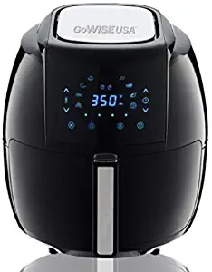 Photo 1 of GoWISE USA 1700-Watt 5.8-QT 8-in-1 Digital Air Fryer with Recipe Book, Black
