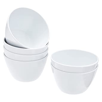 Photo 1 of AmazonCommercial 8 oz. White Melamine Bowl - 6 Piece Set
