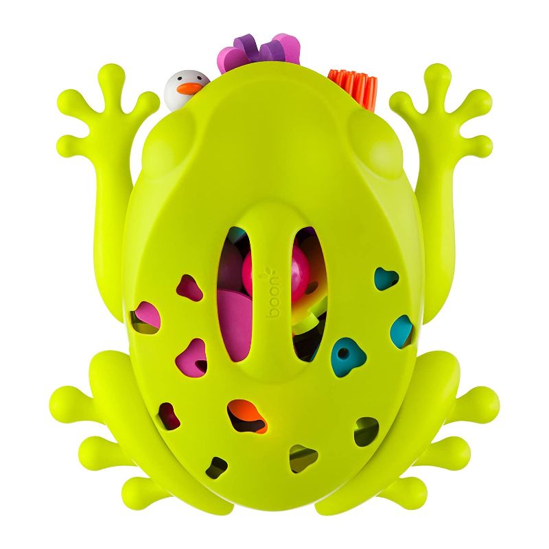 Photo 1 of Boon FROG POD Mini Scoop Toddler Bath Tub Wall Toy Storage and Drain Organizer, Green
