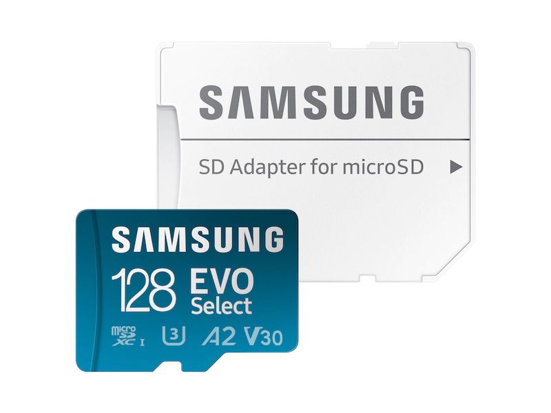 Photo 1 of SAMSUNG EVO Select Micro SD Memory Card + Adapter, 128GB microSDXC
