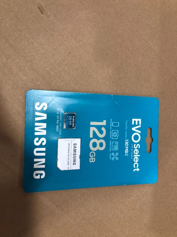 Photo 2 of SAMSUNG EVO Select Micro SD Memory Card + Adapter, 128GB microSDXC
