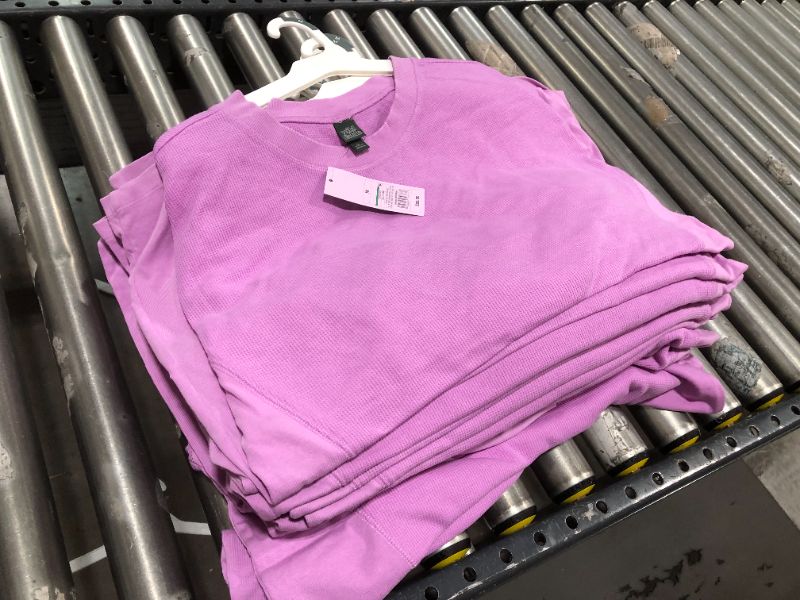 Photo 1 of BOX OF 12 Long Sleeve Thermal Mix Tunic T-shirt - Wild Fable™ Violet SIZE M