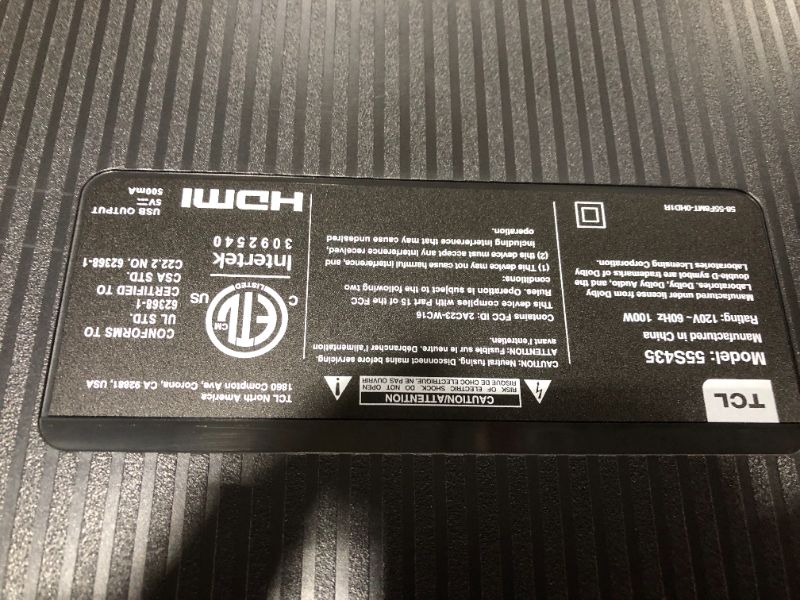 Photo 1 of TCL 55" Class 4-Series 4K UHD HDR Smart Roku TV – 55S435, 2021 Model
