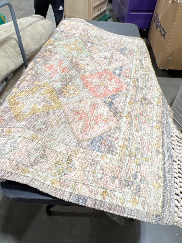 Photo 1 of 5'x7' Jacquard Woven Area Rug Blue - Threshold™