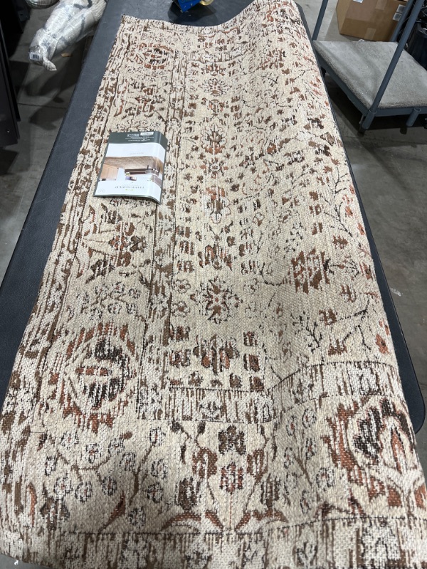Photo 1 of 5'x7' Oakton Jacquard Chenille Area Rug Rust - Threshold™

