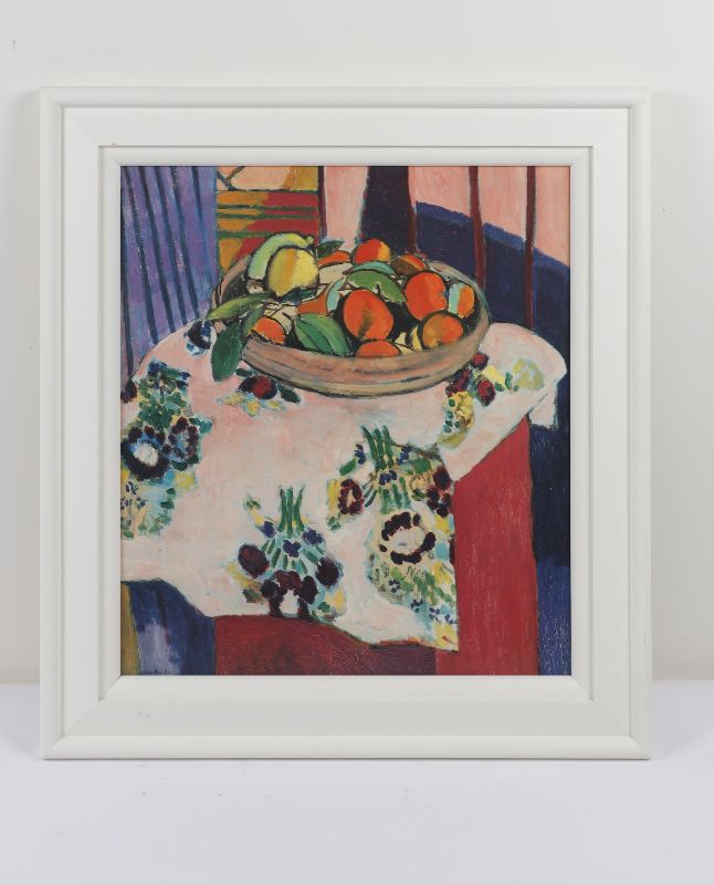 Photo 1 of Henri Matisse Basket With Oranges Print Style Decorative Artwork Approx 31 x 34 Inches Framed in White
