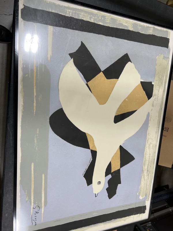 Photo 1 of GEORGE BRAQUE THE BIRD AND ITS SHADE 1961 40IN X 28IN