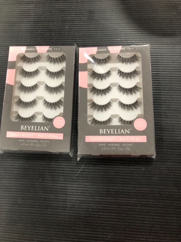 Photo 1 of Beyelian Knock Out Natural Reusable Lashes 2 Pack