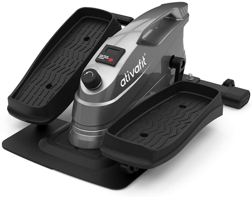 Photo 1 of ATIVAFIT Under Desk Elliptical Bike, Pedal Exerciser, Mini Elliptical Machine with Non-Slip Pedal, Display Monitor and Adjustable Resistance, Compact Home Office Trainer Fitness Peddler
