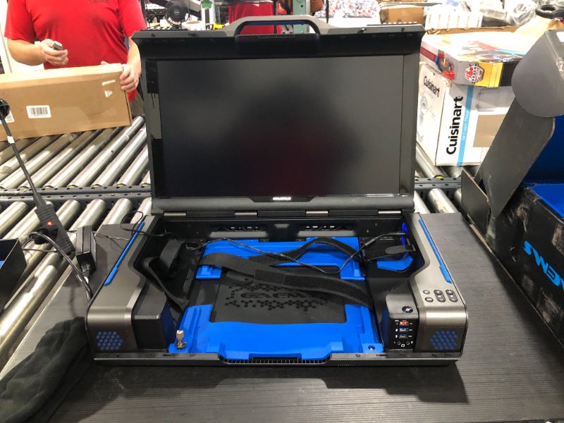 Photo 3 of GAEMS Guardian Pro Xp - Ultimate Gaming Environment for PS4, Pro, Xbox One S, Xbox One X, Atx PC ( Consoles Not Included) - Not Machine Specific PEDESTAL CORNER IS BROKEN MISSING SOME SCREWS
