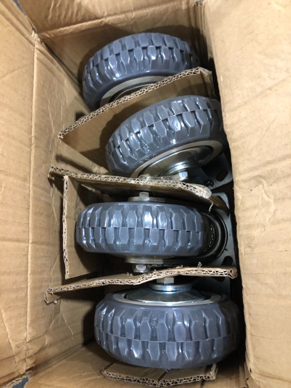 Photo 2 of 6 Inch 4 Pack Heavy Duty Tires 